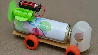 How to Make a Powerful Fan Car at Home | DIY Motor Car Using Waste Items |