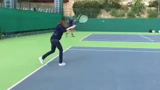 Flavia Pennetta incinta gioca a tennis... con Djokovic!