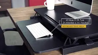 Gas-spring height adjustable standing desk.