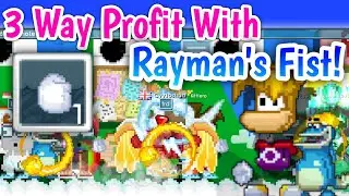 3 Way Profit With Rayman's Fist! | Growtopia How To Profit With Rayman's Fist