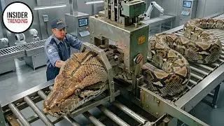Inside The Slaughter Snake Factory: The Incredible Process You've Never Seen (full Process)
