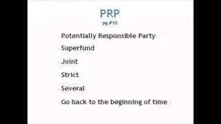 Potentially Responsible Party (PRP)