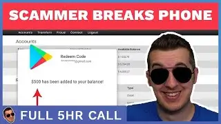Scammer Broke His Phone After Losing $2K (Full 5h Call)