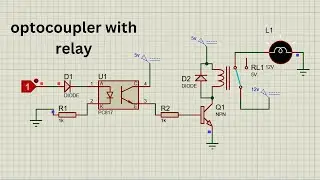 optocoupler pc817 simulation with relay in proteus