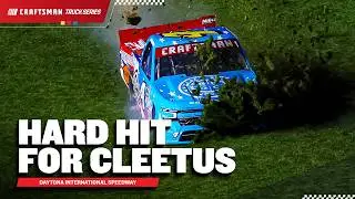 Cleetus McFarland&rsquo;s NASCAR Truck Debut Ends in Hard Crash at Daytona
