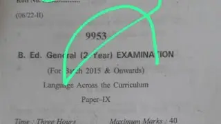 LANGUAGE ACROSS THE CURRICULUM 2022 Question paper cdlu university for B.Ed