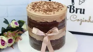 NAKED CAKE NO ACETATO BEM CHOCOLATUDO - BOLINHO NO ACETATO | Bru na Cozinha
