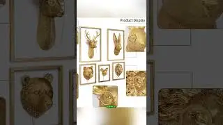 Gold Animal Head Wall Decor Set (5-Pack) &ndash; Modern Vintage Resin Wall Art