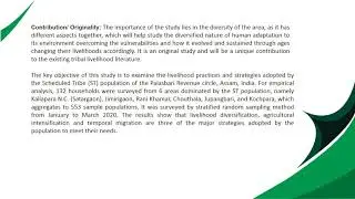 Agricultural intensification, diversification and migration as livelihood strategies among rural sch