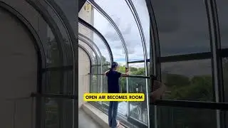 Folding Mobile Sunroom #glasshouse #glassroom #glassroof #sunroof #aluminumwindow #aluminum