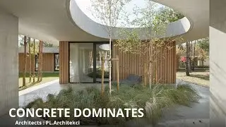 Family House Design with Solid Concrete Material