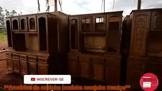 Arm&aacute;rios de cozinha madeira cerejeira maci&ccedil;a,Qualidade Halfa M&oacute;veis Prime