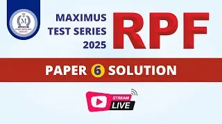 RPF PAPER SOLUTION | TEST - 6th | MAXIMUS CAREER ACADEMY SIKAR #maximusbankssc #rpf #rpf2025