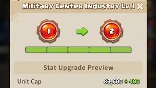 Military Centre Upgrade to Industrial level 2 in Progress in Dark War Survival#wargames#gaming 