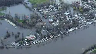 Aerial view of flooding in the Ottawa area, May 8
