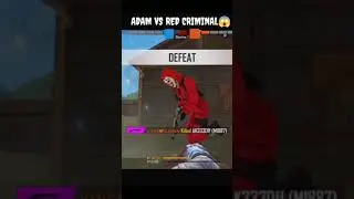 RED CRIMINAL VS ADAM😱 || FREE FIRE ATTITUDE STATUS😈 || #shorts