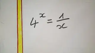 4^x=1/X. 4 exposant X égal à 1/X. 