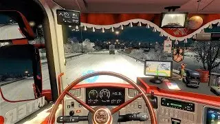ETS2 (v1.28!) - Scania R Tuning V8 Sound | Funny ride on snowy roads!