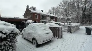 Lekker wandelen in de sneeuw op 07-01-2026 in Harderwijk 