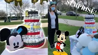 Mickey Mouse Diaper Cake - SURPRISED My Coworker 😁😊 👶 🍼