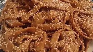 شباكية في الفرن بدقيق القمح الكامل💪هشيشة ومعلكة وشاربة العسل 😋