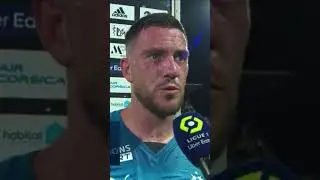 R&eacute;action de Jordan Veretout &agrave; la mi temps de Ajaccio Marseille 0-0-
