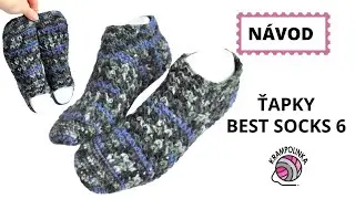 🧦 Háčkované domácí ponožky / ťapky – jednoduchý návod pro začátečníky