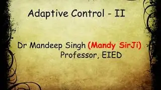 Adaptive Control - II