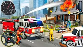 Fire Truck City Rescue Simulator - 911 US Emergency Fire Truck Driving 3D - Android Gameplay 2026