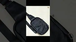 100% genuine cow leather in bold black. Premium feel. Bag