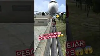 pesawat salah parkir di kejar kereta api guys‼️BUS SIMULATOR INDONESIA 😱😱#bussid #trukoleng