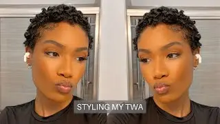 WASH N GO ROUTINE ON SHORT NATURAL HAIR | Styling My TWA Using Only ONE PRODUCT