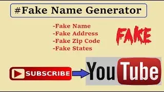 How to Find Fake Name and Address|| Fake Email and Phone Number|| Use it Admob