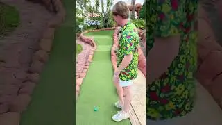 You have 10 tries, how many are you getting up the hill? #golf #golfing #minigolf