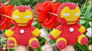 3d origami Iron man tutorial P2 | DIY making Iron man toy , room decoration