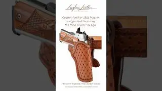 Custom leather 1911 holster, San Carlos design &ndash; Handcrafted in Scottsdale, AZ by Longhorn Leather.