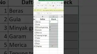 Cara cepat bikin Checklist ✅ di Excel #tipsexcel #chexclistexcel #belajarexcelgratis
