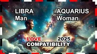Love Compatibility YEAR 2025: Libra Man and Aquarius Woman 🌟💖 #libra #aquarius #forecast