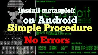 Install metasploit on android