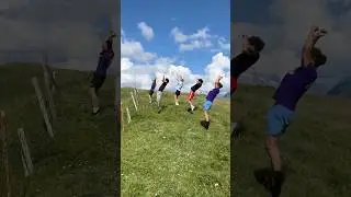 RATE THIS SYNCRO! #backflip #mountain #hiking #flip #trampoline