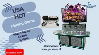USA Hot 4-Player Upright Fishing Game Machine HomingGame with Mutha Goose Printer Accounting System