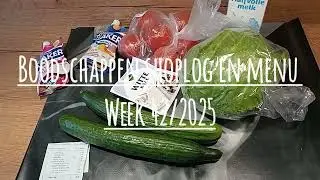 Boodschappen shoplog en menu week 42/2025.