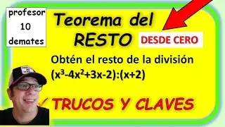 TEOREMA del RESTO ejercicios resueltos Polinomios Explicación teoría y ejemplos