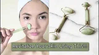 Use this stone jade roller to revitalize your skin.