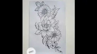 How to draw flower with pencil? @thevirtualinstructor
