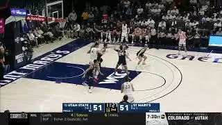 Jordan Ford: Saint Mary's vs Utah State | 27 Points | 5 Rebounds