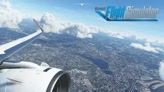 Microsoft Flight Simulator / 2020 realistic Passenger view take off in Hamburg A320Neo