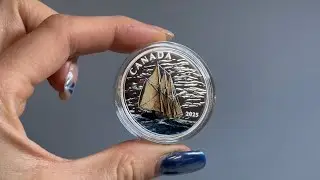 Canada 2025 $15 Tall Ships Three-masted Schooner Pure Silver Coin