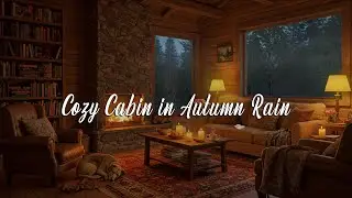 Cozy Cabin in Autumn Rain ☔ | Gentle Jazz Vibes | Study & Unwind