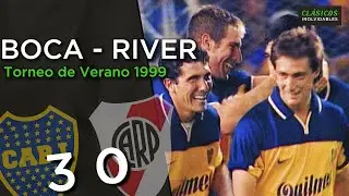 TORNEO DE VERANO 1999: BOCA 3 RIVER 0 - MEJORES MOMENTOS | Clásicos Inolvidables | El Gráfico